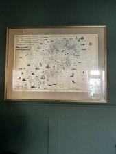 Framed Vintage Nautical Chart The Scilly Isles Historic Admiralty Map 1960s VGC
