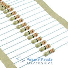 1/2W 0.5W Carbon Film Resistor ±5% 10 Ohm - 1M Ohm