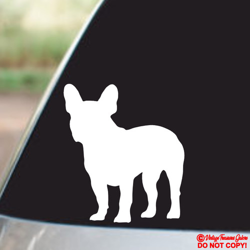 French bulldog vinyl decal - french,