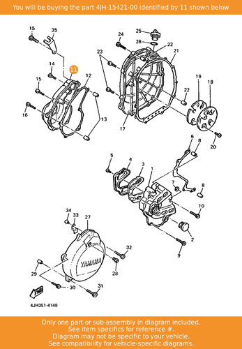 Yamaha cover crankcase 2 - cover,,