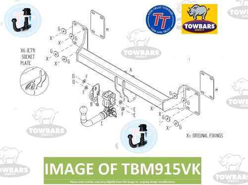Detachable towbar for - towbar, x5