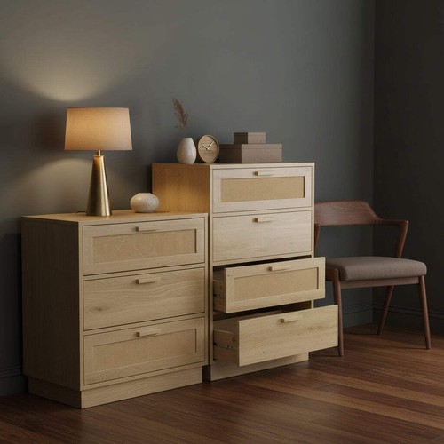 Rattan panel chest four - chest, of