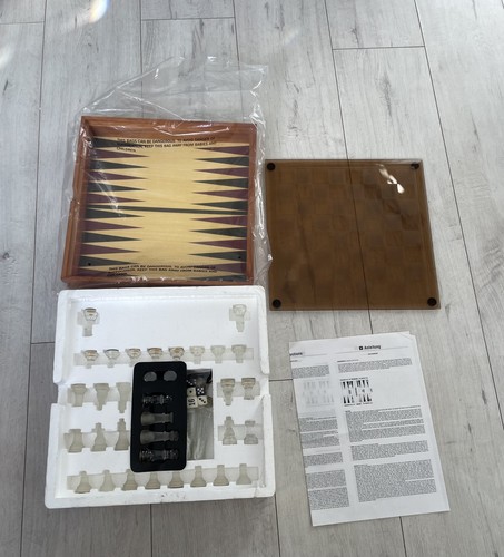 Vintage wooden glass chess - wooden,