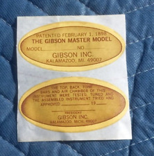 Gibson Mandolin Labels Vintage