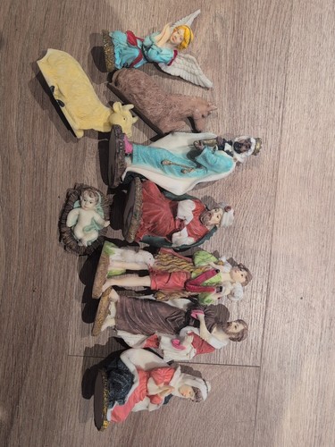 Nativity figures ceramic mixed - nativity,