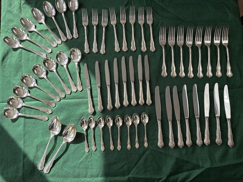 57pc vintage silver - vintage, plated