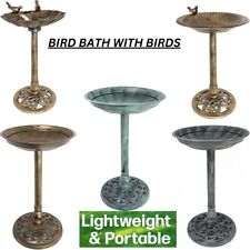 Bird Bath for Garden Freestanding Birdbaths Feeder Bowl Pedestal for Outdoors