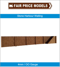 Stone Style Harbour Wall Laser Cut Layout Kit 00 Gauge 4mm Model Railway