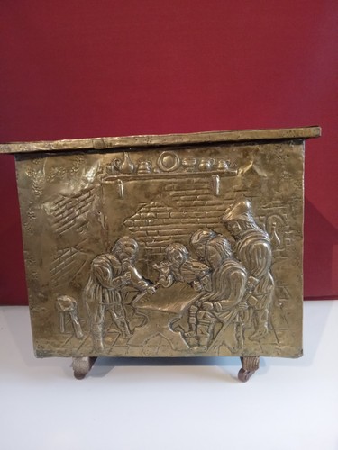 Vintage embossed brass - embossed,