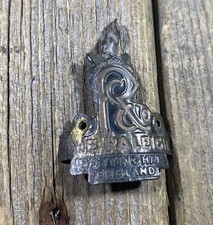 VINTAGE ANTIQUE BIKE BICYCLE Raleigh HEAD BADGE CREST EMBLEM SIGN HEADBADGE