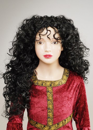Kids size curly black - kids,
