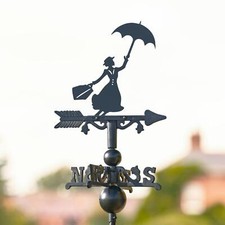Cast Iron & Steel Mary Poppins Miniature Weathervane