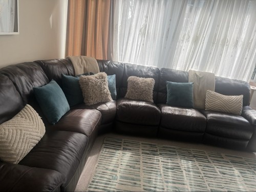 Brown corner sofa - brown,