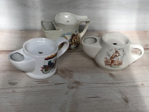 Vintage ceramic shaving mugs - ceramic,