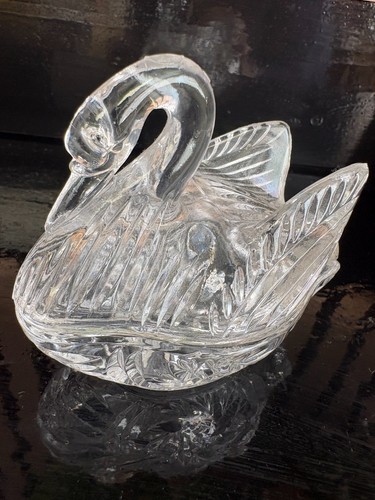 Glass swan hand blown - glass,