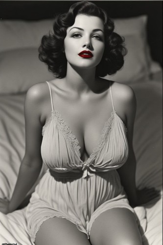 Vintage pin risque model - vintage,
