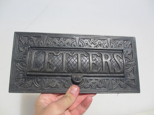 Large victorian iron letterbox - large,