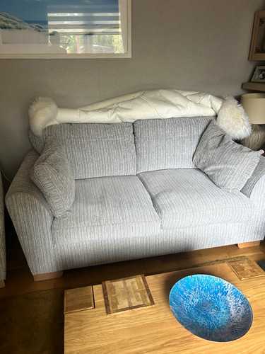 Dfs grey fabric seater - dfs,