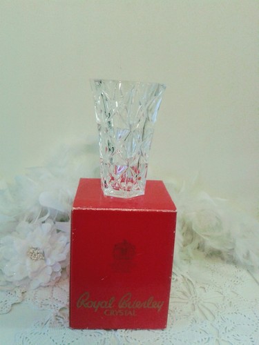 Vintage crystal glass - bud, vase