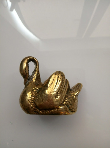 Brass swan ornament decorative - ornament,