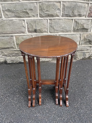 Edwardian mahogany nest - mahogany,