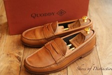 Quoddy Tan Brown Leather Penny Loafers Shoes Men's UK 10 US 11 EU 44