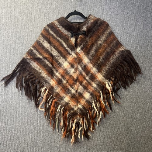 Vintage brown check mohair - vintage,