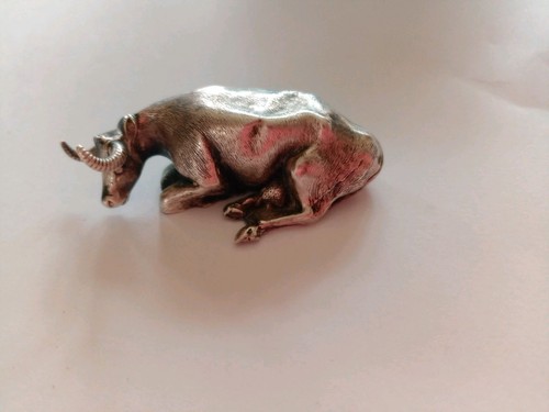 Antique sterling silver cow - antique,