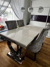 Marble Dining Table and 4