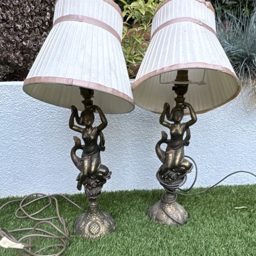Pair vintage gold bronze - pair,