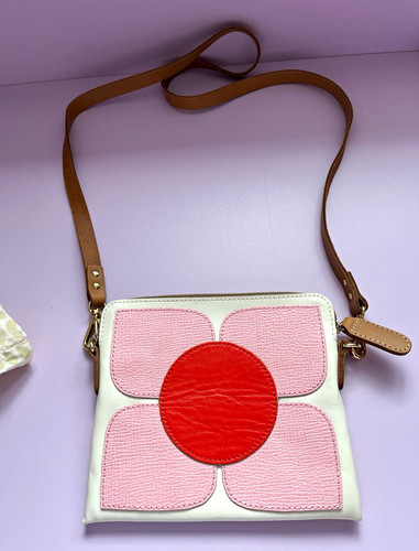 Orla kiely cream leather zip - leather,
