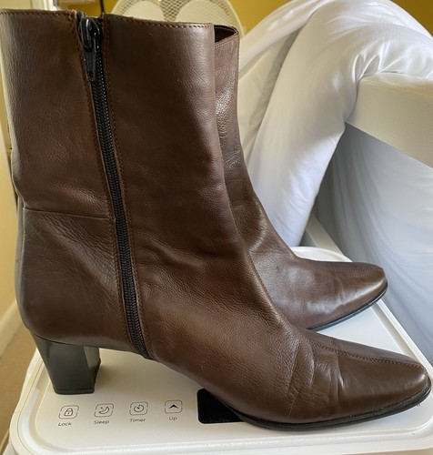 Brown leather elisa - brown, ankle/calf