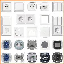 Busch Jaeger Future Linear Studio White Socket Switch Rocker Frame Hunter