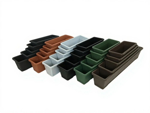 Trough planter long window box - window,