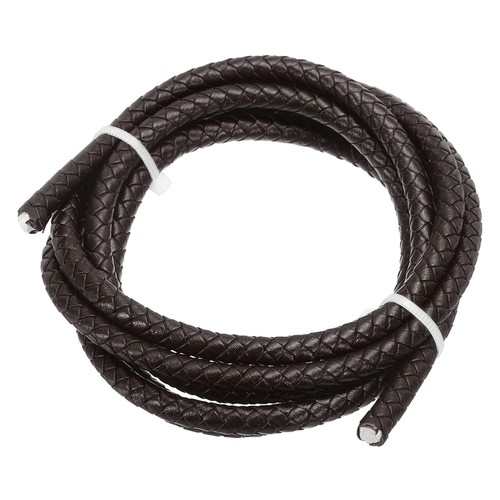 6mm round braided - braided, leather