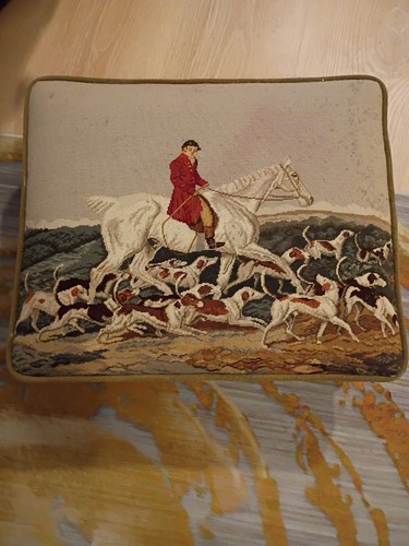 Leading the hounds tapestry - hounds,