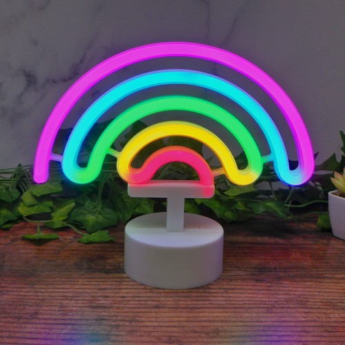 Rainbow led neon light battery - led,