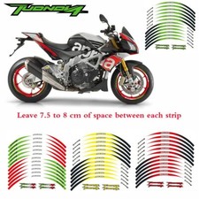 For Aprilia TUONO V4 RIM STRIPES PASTERS MOTORCYCLE WHEEL STICKER DECALS TAPE