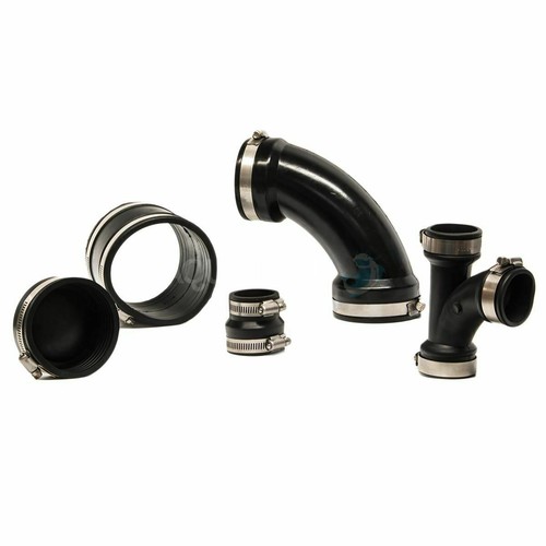 Black flexible rubber - rubber, pipe