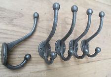 5 X Cast Iron Victorian Vintage Hat & Coat Hook Double Hanging Hook
