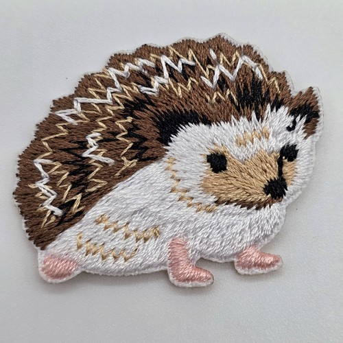 Hedgehog embroidered patch - hedgehog,
