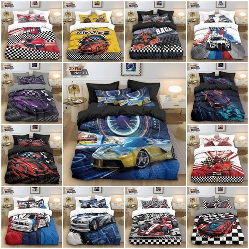 Sports racing car duvet - racing, 3d