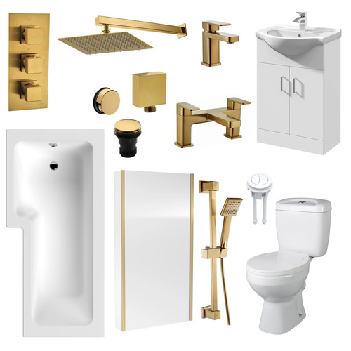 Hadley shape shower vanity - hadley, l