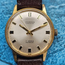 Vintage J W Benson Hand-Winding Men's Wristwatch