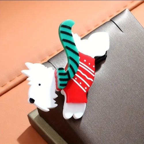 Westie dog brooch scottie - westie,