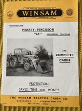 Winsam Of Leamington Tractor Cab For Massey Ferguson 65 Tractor Vintage Brochure