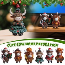 Cow Statue Christmas Decoration Luck Symbolism Kitchen Living Room Tiered Tray