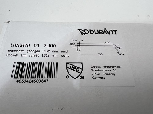 Duravit shower head arm - head,