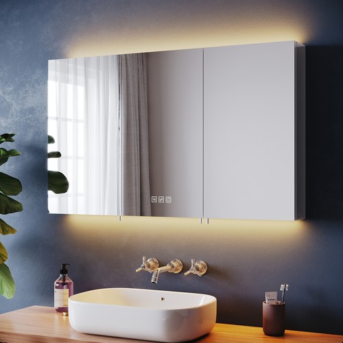 Led bathroom mirror cabinet - bathroom,