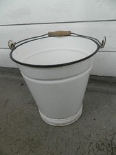 Vintage White Enamel BUCKET /